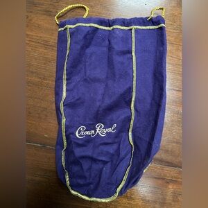 Crown Royal Purple and Gold Velvet Bag